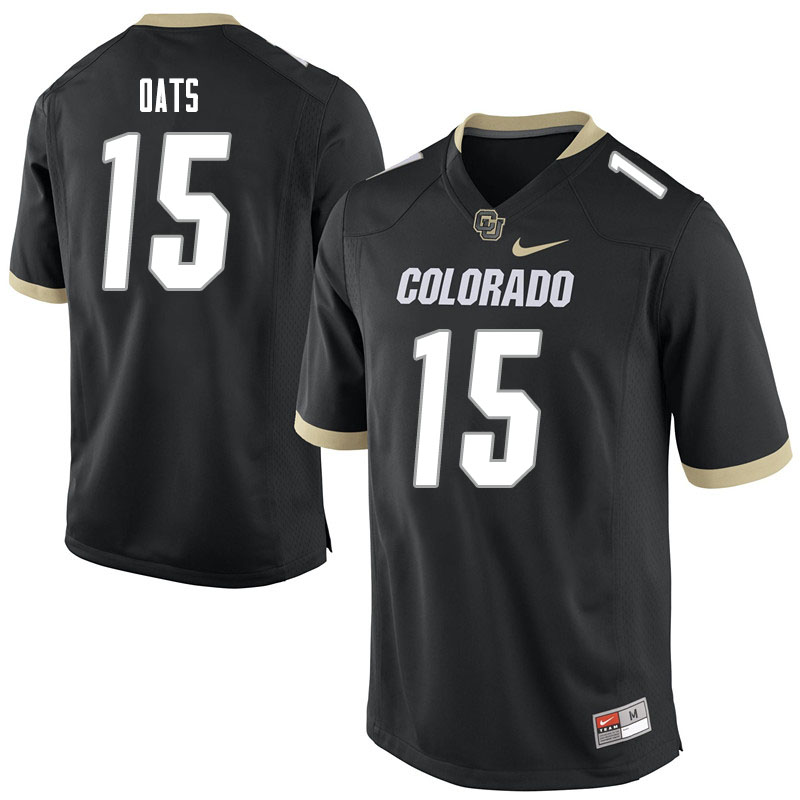 Men #15 D.J. Oats Colorado Buffaloes College Football Jerseys Sale-Black